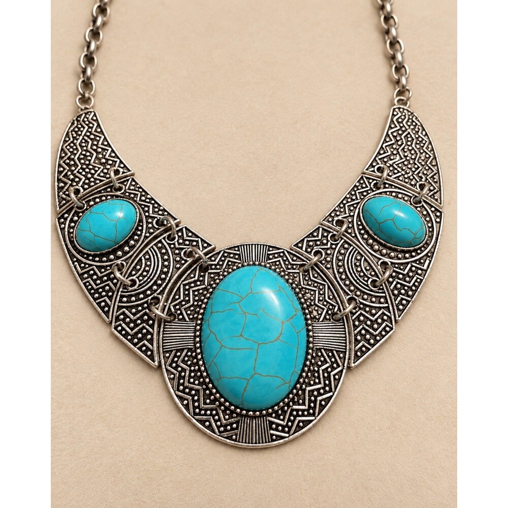 NWT Paparazzi Turquoise Statement Necklace and Earrings Set